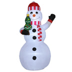 Inflatable Snowman with LED Lights for Outdoor and Indoor use with Inflator, 93x83x180cm