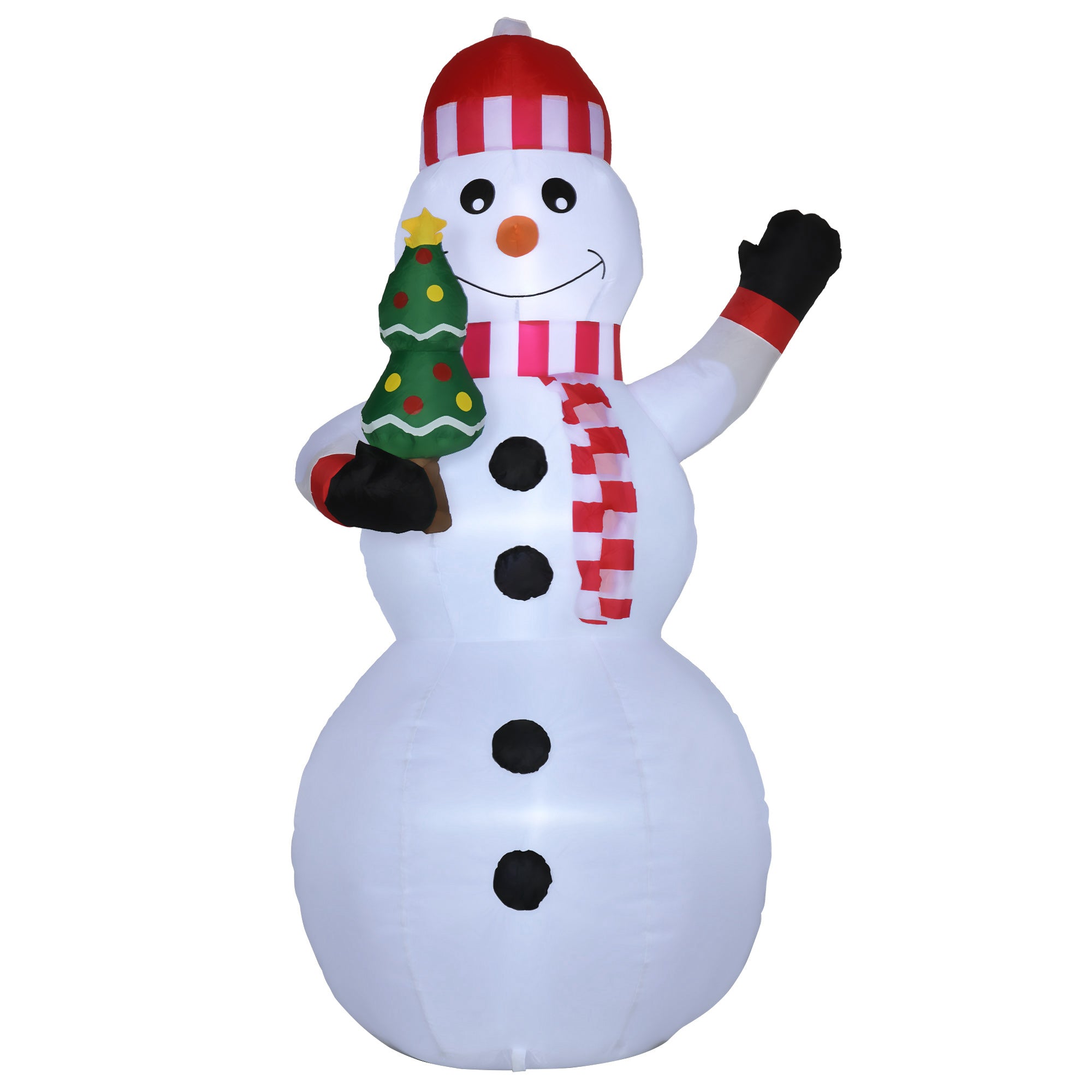 Inflatable Snowman with LED Lights for Outdoor and Indoor use with Inflator, 93x83x180cm