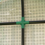 2m² Garden Greenhouse, 2 Roller Doors, 140g/m² Anti-UV PE Cover, 2x1x1.78m, White