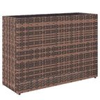 Outsunny 45L Outdoor Rattan Raised Garden Bed with Drainage Holes and Adjustable Feet, Brown