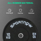 SportNow Set of 2 10kg gym discs for barbell and dumbbells with Ø5cm, black attack - Borgè