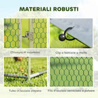PawHut Outdoor Chicken Coop with Waterproof Roof and Lock, Galvanized Steel, 2.8 x 3.4 x 1.9 m, Silver