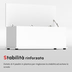 HOMCOM Multipurpose Chipboard Storage Bench with Opening Lid, for Bedroom and Entrance, 100x40x40cm, White