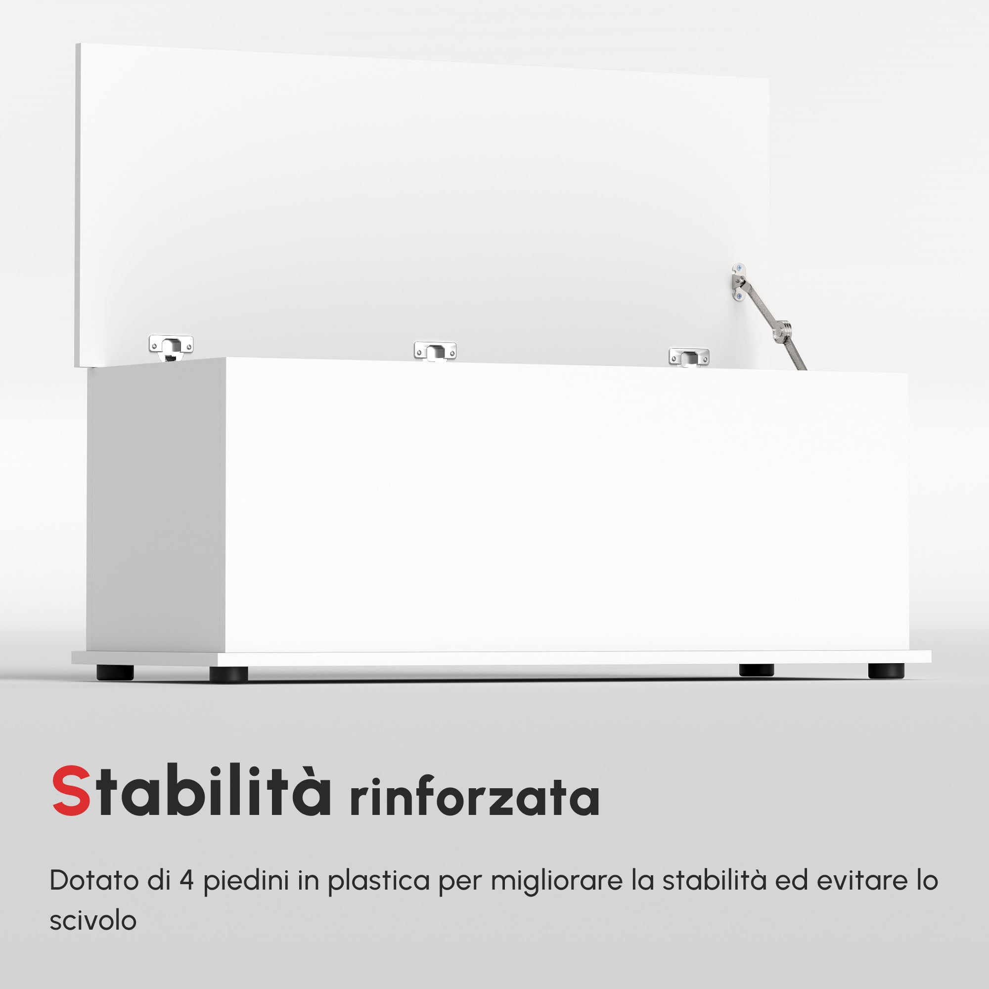 HOMCOM Multipurpose Chipboard Storage Bench with Opening Lid, for Bedroom and Entrance, 100x40x40cm, White