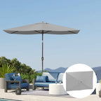 Outsunny 3x2m Rectangular Umbrella Cover with Top Vent, 180g/m² Polyester, Light Grey