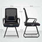 HOMCOM Ergonomic Office Chair with Armrests for Waiting Room, Black