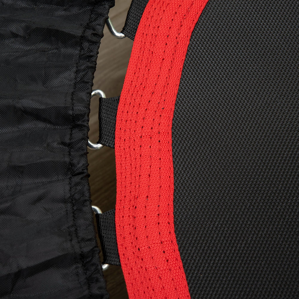 Mini Fitness Trampoline Ø102 cm with Adjustable Handlebar, Foldable Elastic Trampoline, Black