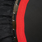 Mini Fitness Trampoline Ø102 cm with Adjustable Handlebar, Foldable Elastic Trampoline, Black