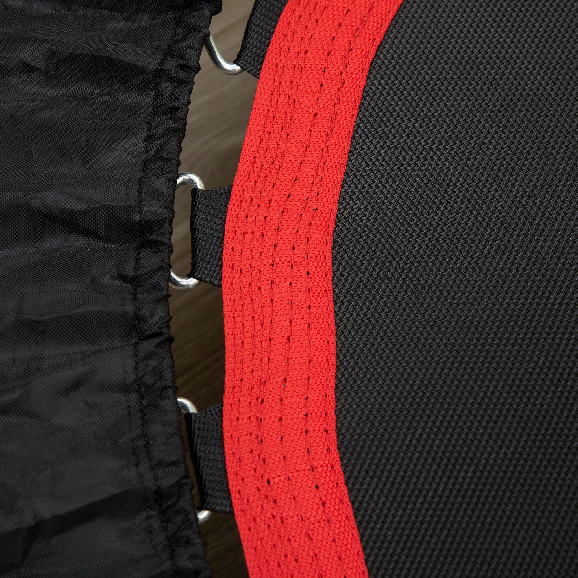 Mini Fitness Trampoline Ø102 cm with Adjustable Handlebar, Foldable Elastic Trampoline, Black