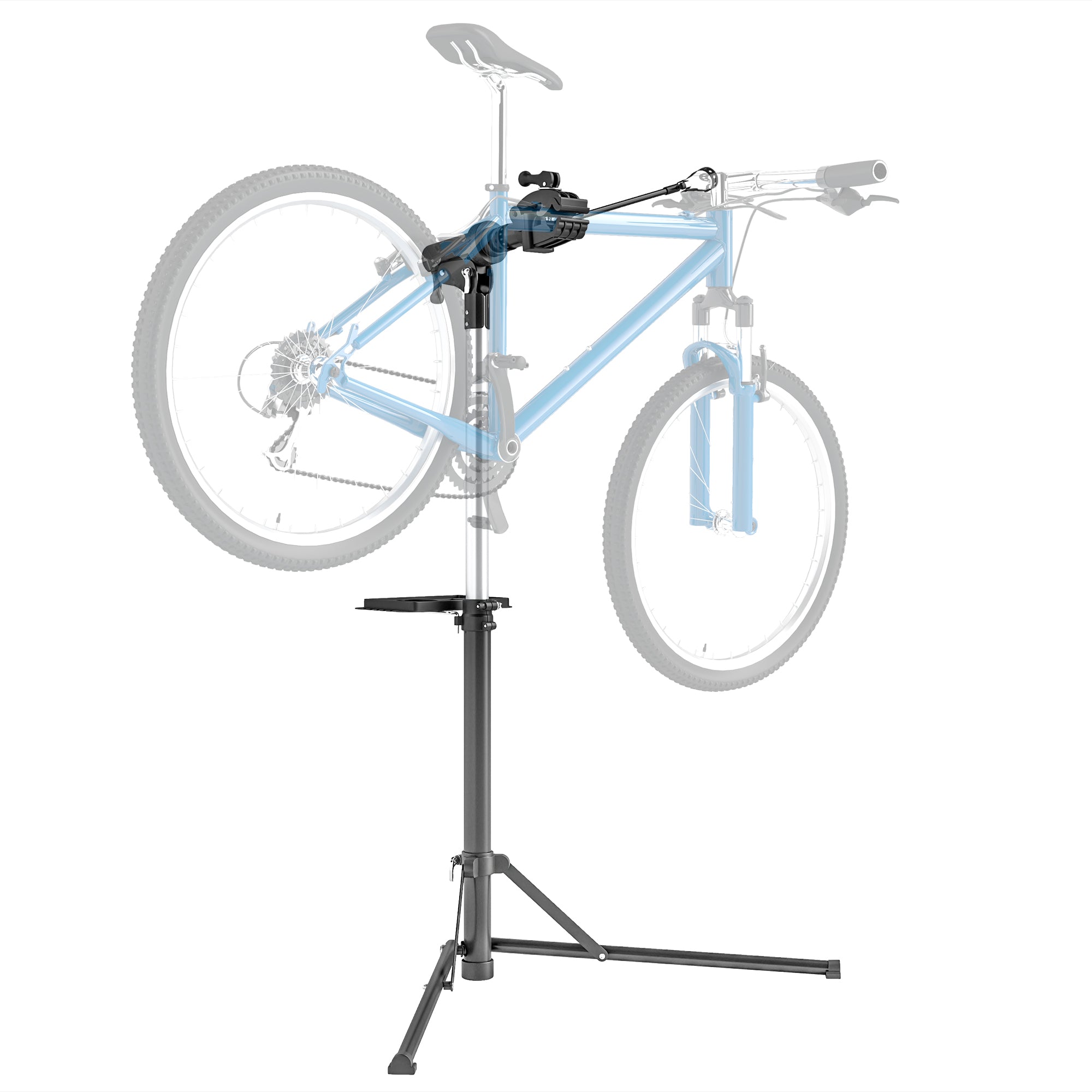 Bike Maintenance Stand with Adjustable Height, 360° Rotatable and Foldable, Maximum 40 kg, Black