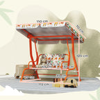 AIYAPLAY Children's Swing, 2-Seater Garden Swing, 112x75x120cm, Orange