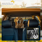 Universal Dog Car Gate Divider with Adjustable and Foldable Width, 93-150x42cm, Black