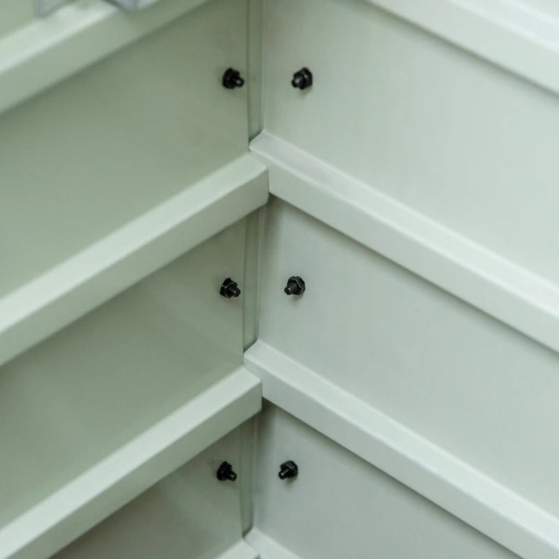 Garden Storage Bench with Key, Modern Steel Chest, Grey, 120x62x62cm - Borge' Group Limited