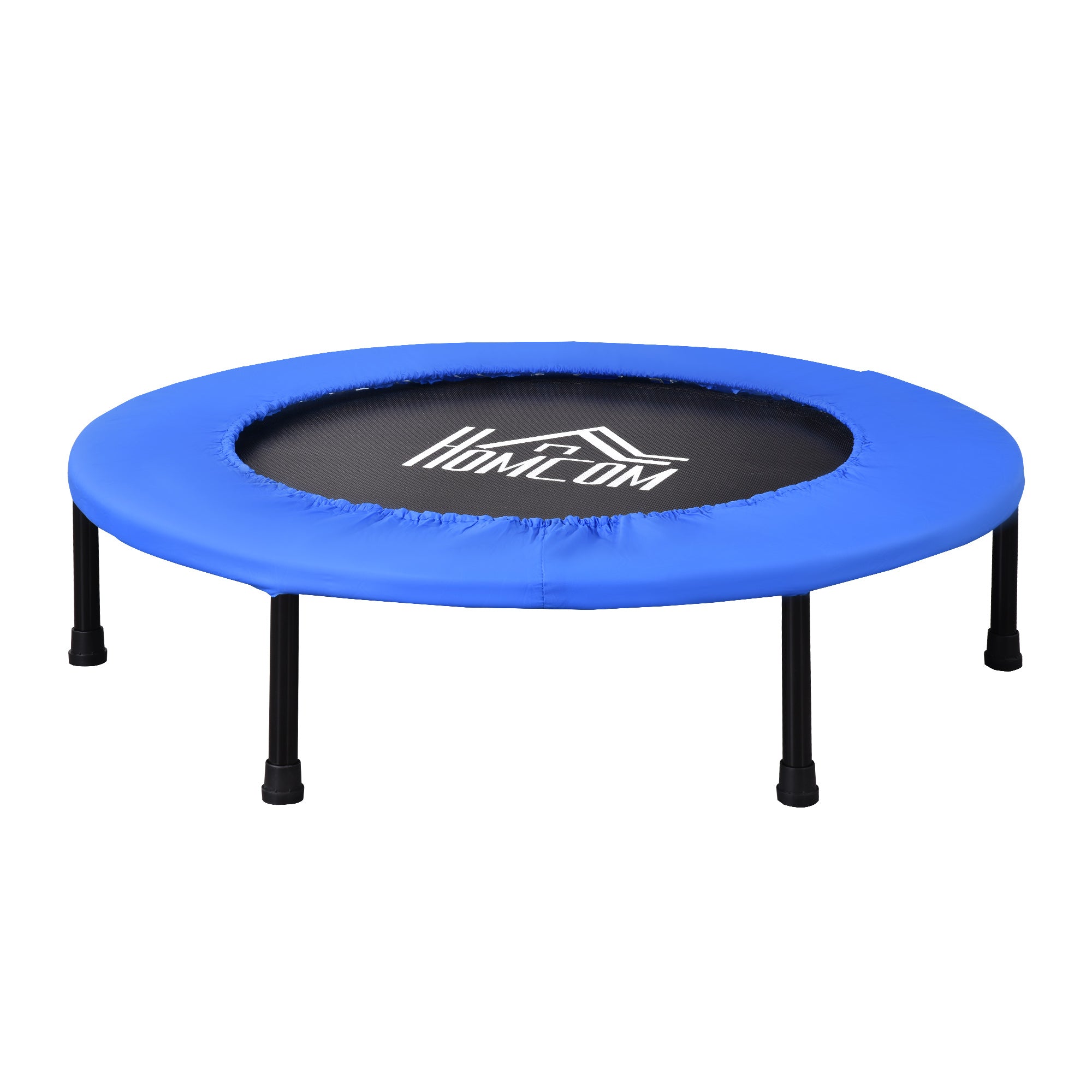 Trampoline for Training with 30 Springs, Made of Steel, Plastic and PP, Ø91x22.5 cm, Black and Blue