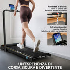 Folding Treadmill with Adjustable Incline, Speed 1-10 km/h, LED Display and Remote Control, Black