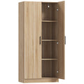 Modern Kitchen Sideboard with 2 Adjustable Shelves and Soft-Close Doors, 75x40x165 cm, Wood