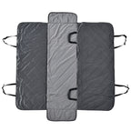 Velvet Dog Car Seat Cover with Non-Slip Backing and Attachment Straps, 160x145cm, Grey