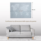 120x90cm Canvas Print for Home and Office, Pine Wood Canvas and Polyurethane Resin Ink, Grey and White