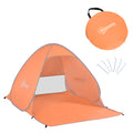 Pop Up Beach Tent with UV 30+ Protection and Transport Bag, 200x150x119 cm, Orange