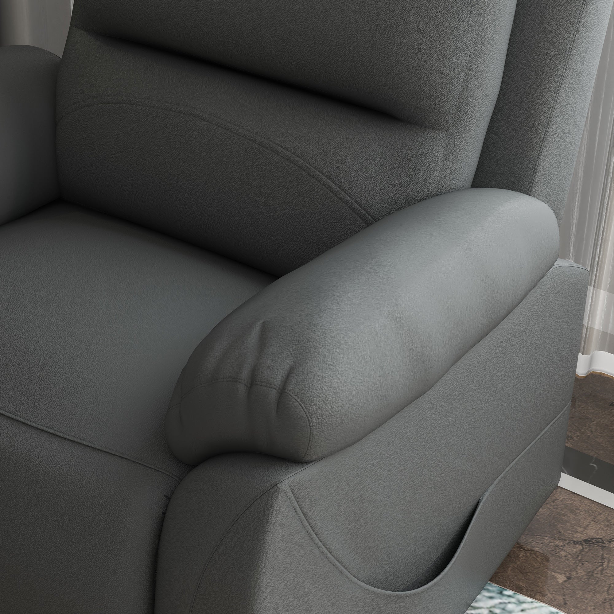 Lift Chair Reclining up to 135° with 8 Massage Points, Remote Control and Footrest, 91x86x101 cm