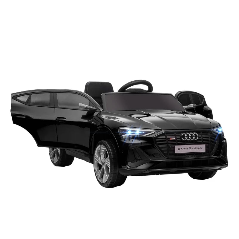 12V Electric Ride-On Toy Car with Remote Control, 3-8km/h Speed, Lights and Music, Ages 3-5 Years, Black