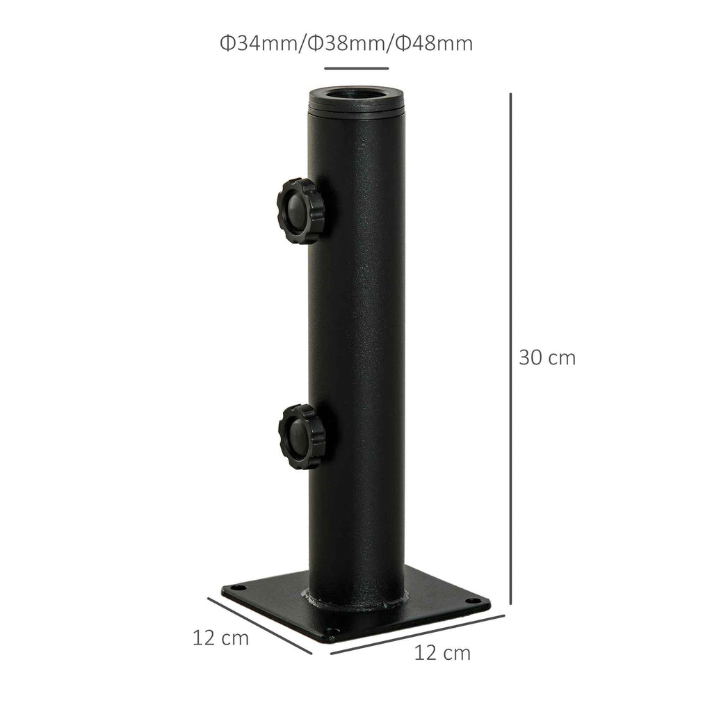 Outsunny Patio Umbrella Stand, Umbrella Base for Patio, Deck, Garden and Yard, Black