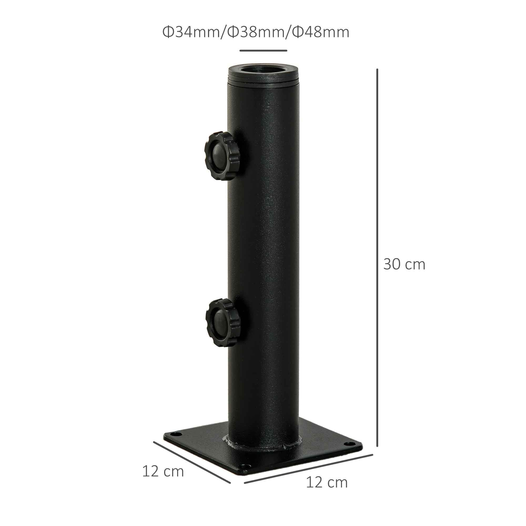 Outsunny Patio Umbrella Stand, Umbrella Base for Patio, Deck, Garden and Yard, Black