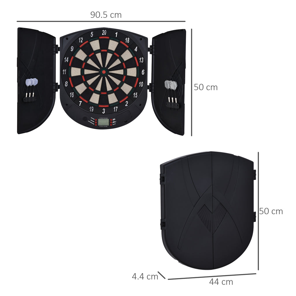 8 Player Electronic Dartboard with 6 Darts, LCD Screen, 2 Doors and 26 Game Modes