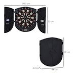 8 Player Electronic Dartboard with 6 Darts, LCD Screen, 2 Doors and 26 Game Modes