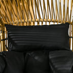 Outsunny Egg-shaped Garden Armchair with Headrest and Seat Cushions, in Rattan and Steel, 89x75x143 cm - Borgè
