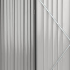Garden Shed Tool Storage Shed in Steel Sheet with Lock, 161.5x94. 5x196cm, Black - Borge' Group Limited