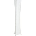 HOMCOM Modern Floor Lamp with Foot Switch, Steel and Fabric, 25x25x129 cm, White and Silver