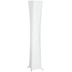 HOMCOM Modern Floor Lamp with Foot Switch, Steel and Fabric, 25x25x129 cm, White and Silver