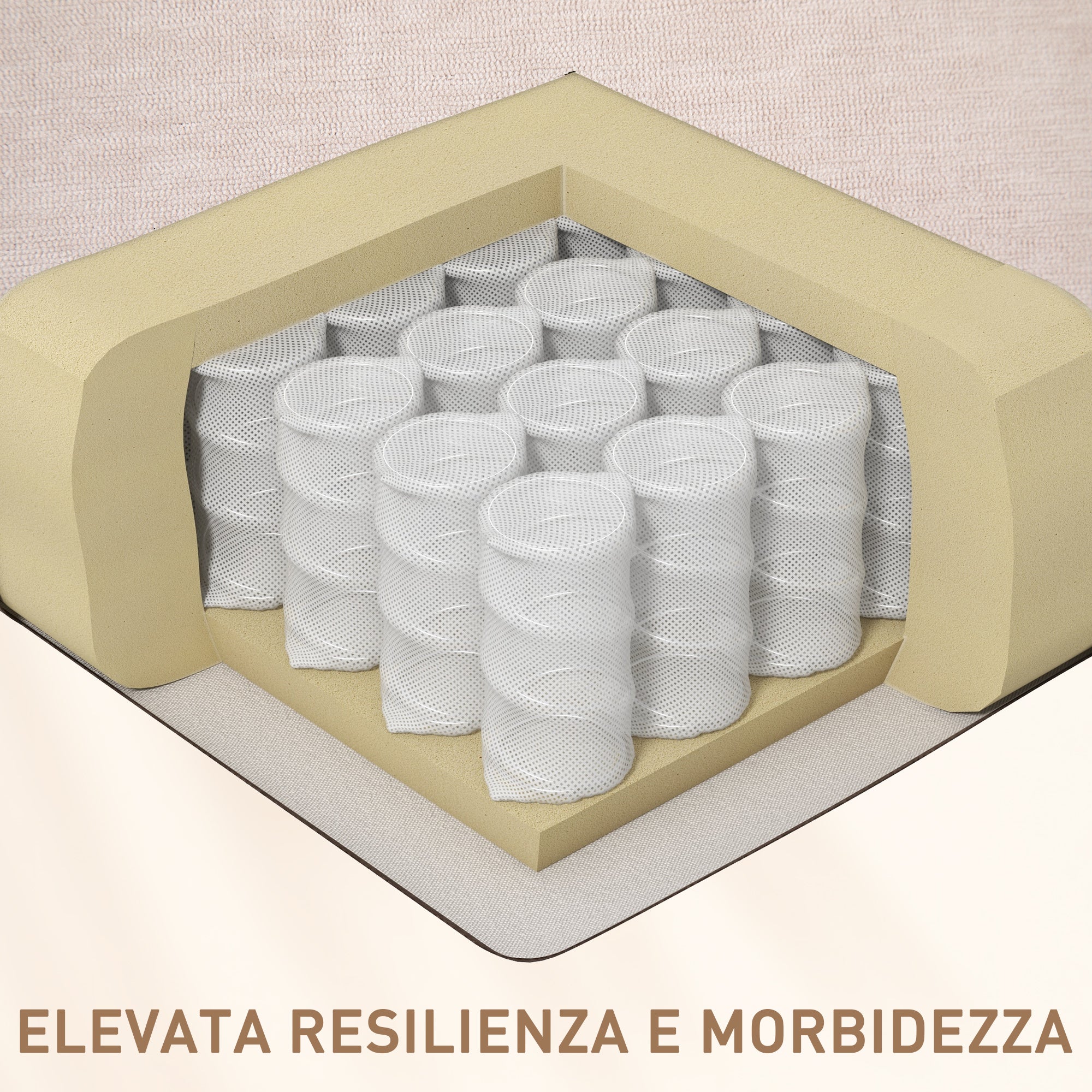 Recliner Chair with Footrest, Massage and Heating with 5 Programs and 8 Vibration Points, Beige