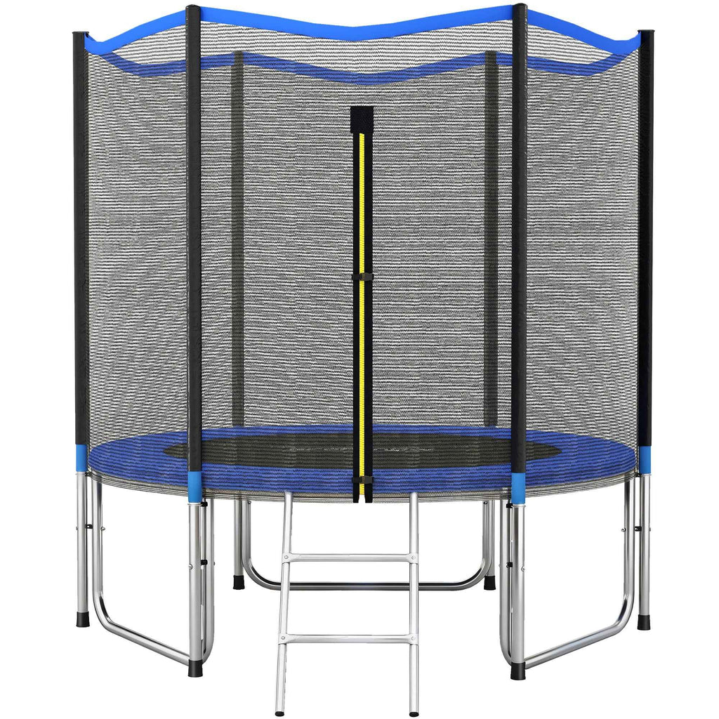 SPORTNOW 244cm Trampoline, Safety Net Included, Access Ladder