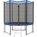 SPORTNOW 244cm Trampoline, Safety Net Included, Access Ladder
