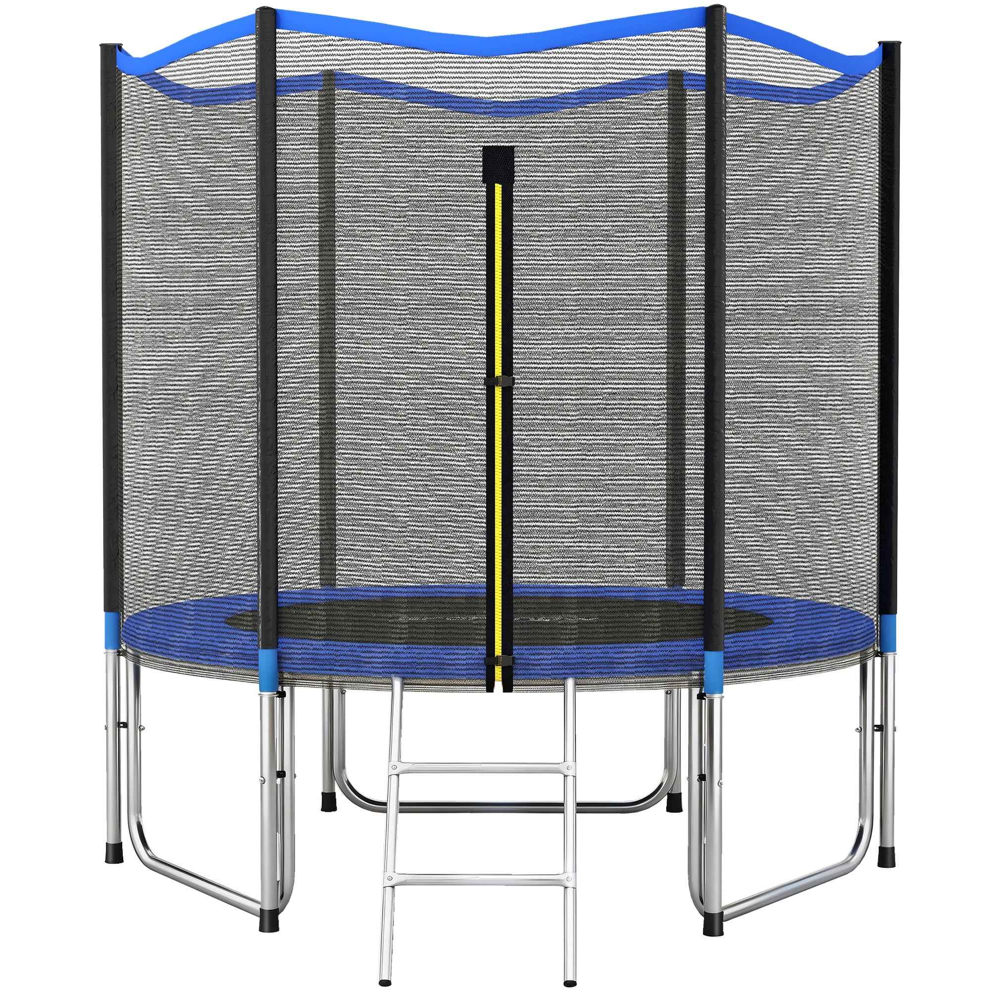 SPORTNOW 244cm Trampoline, Safety Net Included, Access Ladder