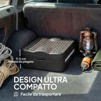 Outsunny Portable Camping Toilet with 12 Clotting Packets and 12 Disposal Bags, 34x29x20 cm, Dark Grey
