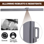 3x1.6m Aluminum and Waterproof Anti-UV Polyester Side and Roll-Up Awning for Wind/Privacy