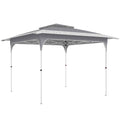 Outsunny Folding Gazebo Pop Up Garden Gazebo, 3.5x3.5 m, Dark Grey