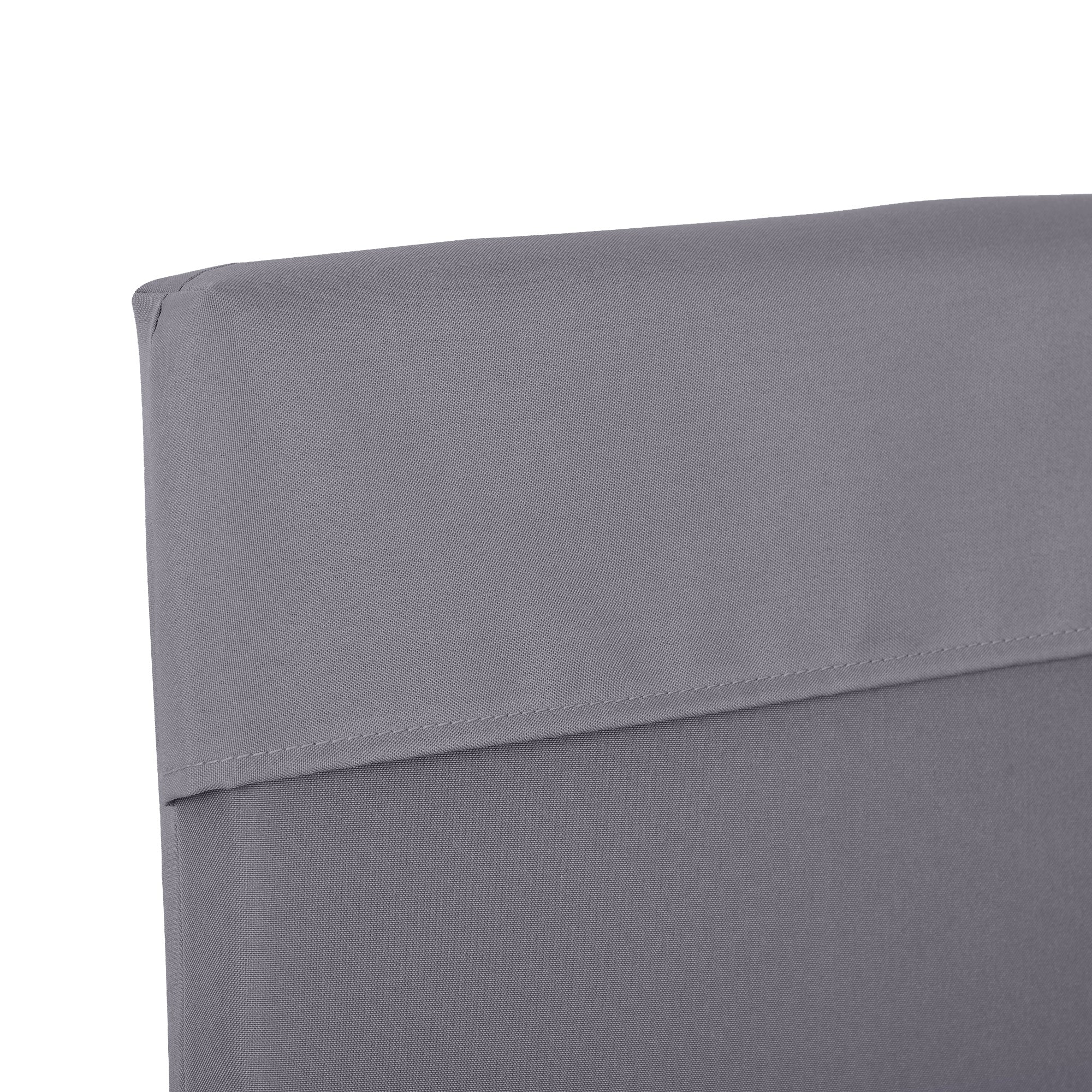 Outdoor Cushions for 3-Seater Garden Swings with Laces, 2 Pieces of 130x45x5 cm, Grey