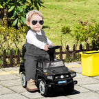 HOMCOM Ride-On Toy Car for Kids, Off-Road Vehicle with Lights and Music, Ages 18-36 Months, 68x30.5x41.5cm, Black