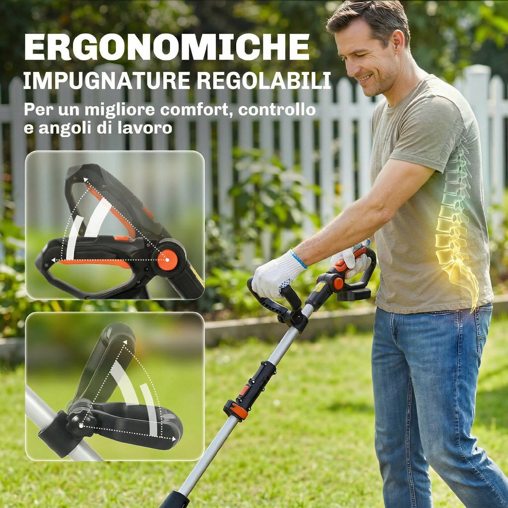 Outsunny Garden Cultivator, Width 20 cm, Depth 18 cm (Battery and Charger Not Included)