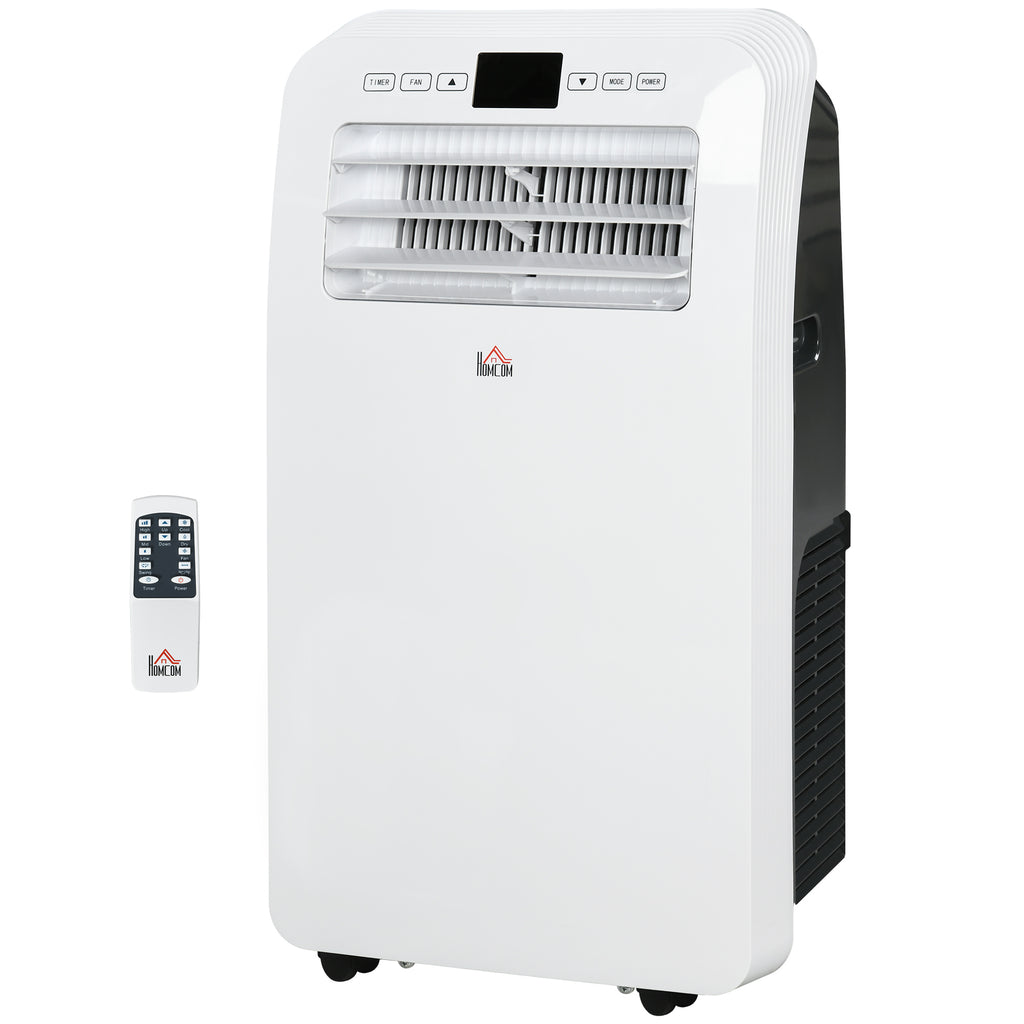 Portable Air Conditioner with Timer, 3 Modes and 3 Speeds, in ABS Plastic, 44.3x34x81.5 cm, White - Borgè