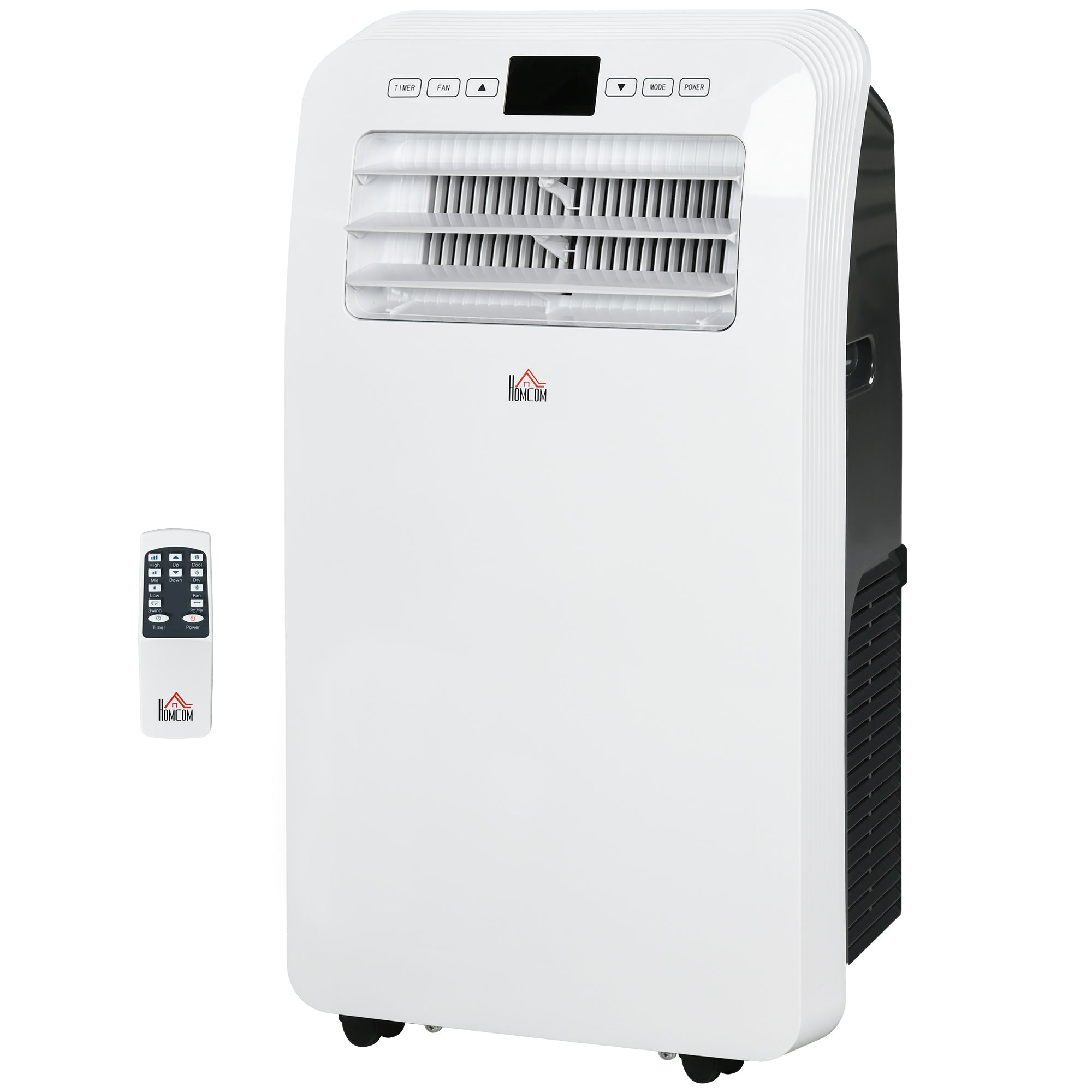 Portable Air Conditioner with Timer, 3 Modes and 3 Speeds, in ABS Plastic, 44.3x34x81.5 cm, White - Borgè