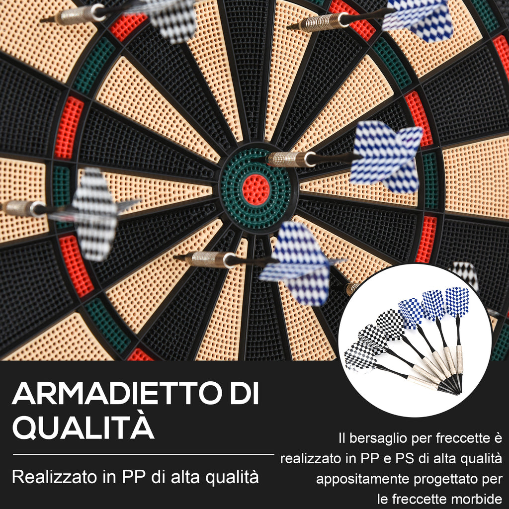 Electronic PP Dartboard with 6 Darts and Scoreboard, 44x39. 5x 2.2cm, Black