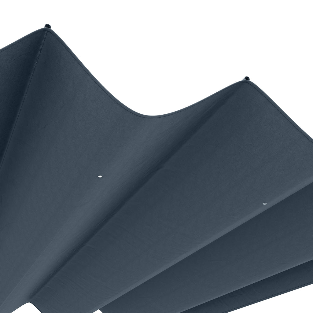 Gazebo Pergola Cover with 8 Drainage Holes, UV30+ Polyester, 286x245 cm, Dark Grey