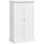 HOMCOM Kitchen Cabinet with 5 Central Shelves and 2 Side Shelves at 6 Levels, in MDF, 60x30x104 cm, White - Borgè