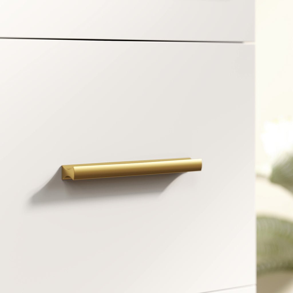 Under Sink Cabinet with U-Shaped Cutout, Cabinet with 3 Drawers, Soft-Close, 70x30x65 cm, White