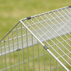 PawHut Outdoor and Indoor Rabbit and Chicken Cage with Sunshade and Metal Grille, for Small Animals, Ducks, Chickens, 180x75x75 cm, Green